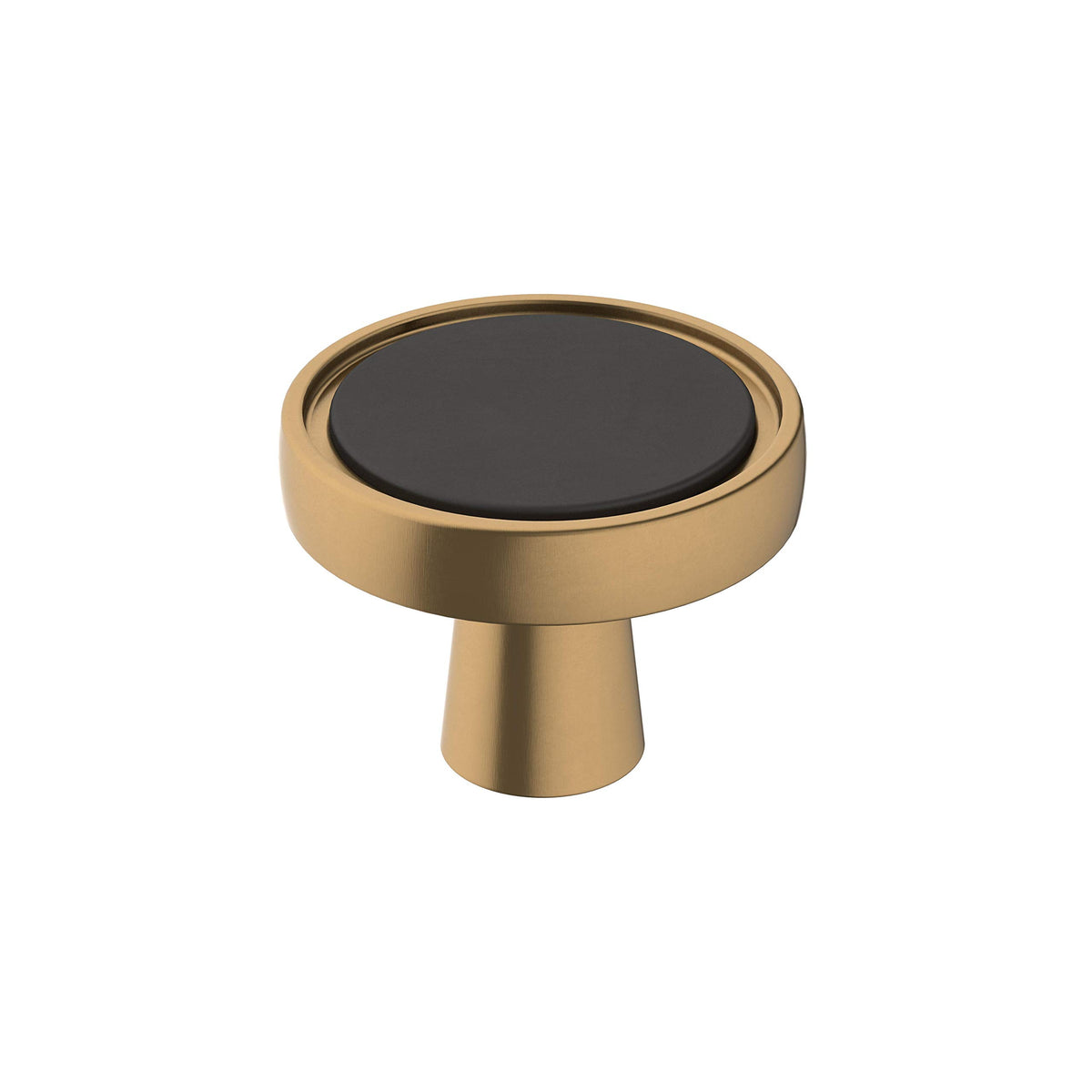 Amerock Cabinet Knob Matte Black/Champagne Bronze 1-3/8 inch (35 mm) Diameter Mergence 1 Pack Drawer Knob Cabinet Hardware