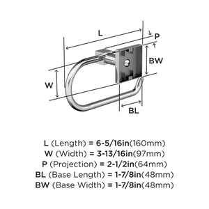 Amerock BH3607126 Chrome Single Post Toilet Paper Holder 7-1/16 in. (179 mm) Length Toilet Tissue Holder Appoint Bath Tissue Holder Bathroom Hardware Bath Accessories
