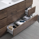 Fresca FCB9360GR-S-I Fresca Lazzaro 60" Gray Free Standing Modern Bathroom Cabinet w/ Integrated Single Sink