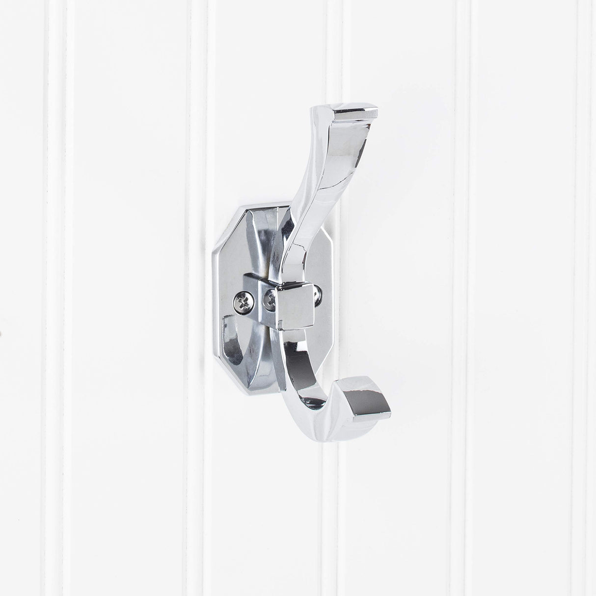 Elements YD45-431PC 4-5/16" Polished Chrome Emerald Double Prong Wall Mounted Hook
