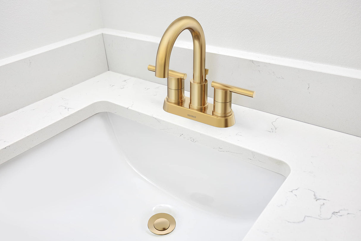 Gerber D307158BB Parma Two Handle Centerset Bathroom Faucet With Metal Pop-up DRA...