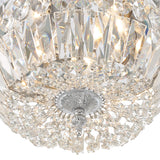 Crystorama 3 Light Clear Italian Crystal Polished Chrome Flush Mount 712-CH-CL-I