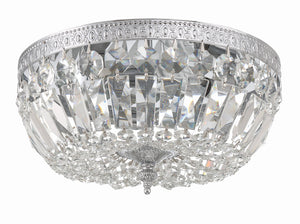 Crystorama 3 Light Hand Cut Crystal Polished Chrome Flush Mount 712-CH-CL-MWP