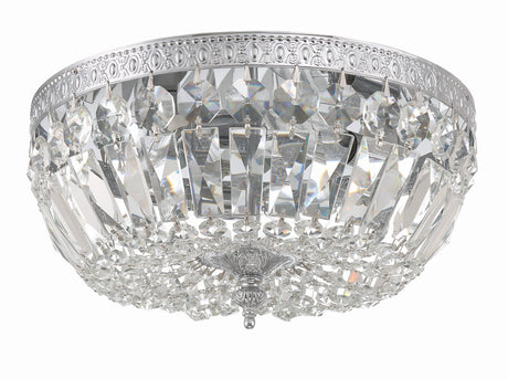 Crystorama 3 Light Hand Cut Crystal Polished Chrome Flush Mount 712-CH-CL-MWP