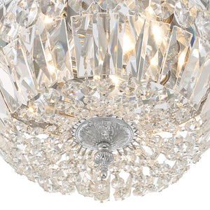 Crystorama 3 Light Hand Cut Crystal Polished Chrome Flush Mount 712-CH-CL-MWP