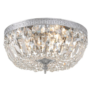 Crystorama 3 Light Spectra Crystal Polished Chrome Flush Mount 712-CH-CL-SAQ