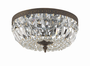 Crystorama 3 Light Hand Cut Crystal Polished Chrome Flush Mount 712-CH-CL-MWP