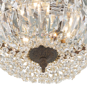 Crystorama 3 Light Hand Cut Crystal Polished Chrome Flush Mount 712-CH-CL-MWP