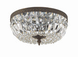 Crystorama 3 Light Clear Italian Crystal Polished Chrome Flush Mount 712-CH-CL-I