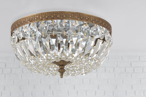 Crystorama 3 Light Hand Cut Crystal Polished Chrome Flush Mount 712-CH-CL-MWP