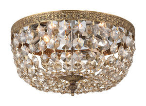 Crystorama 3 Light Hand Cut Crystal Polished Chrome Flush Mount 712-CH-CL-MWP