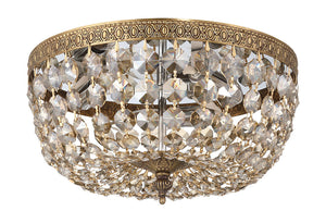 Crystorama 3 Light Hand Cut Crystal Polished Chrome Flush Mount 712-CH-CL-MWP