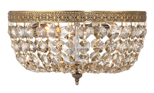 Crystorama 3 Light Hand Cut Crystal Polished Chrome Flush Mount 712-CH-CL-MWP