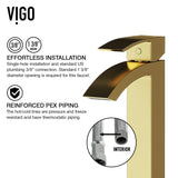 VIGO Duris 12 inch H Single Hole Single Handle Bathroom Faucet in Matte Gold - Vessel Sink Faucet VG03007MG
