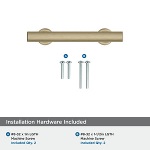 Amerock BP37103BBZ Everett 3 in (76 mm) Center-to-Center Golden Champagne Cabinet Pull Kitchen Cabinet Hardware Furniture Hardware Bathroom Drawer Handle