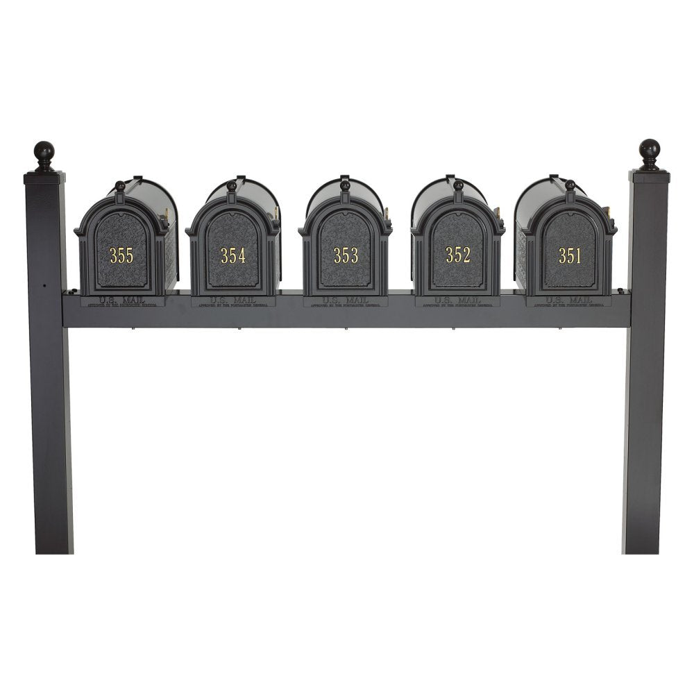 Whitehall 16525 - Multi Mailbox Quint Package - Black