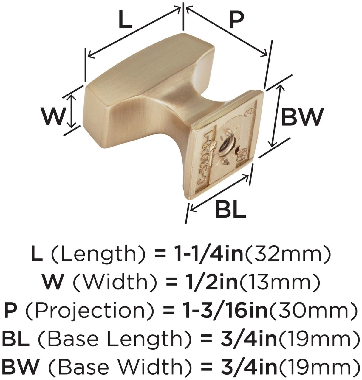 Amerock Cabinet Knob Polished Chrome 1-1/4 inch (32 mm) Length Mulholland 1 Pack Drawer Knob Cabinet Hardware