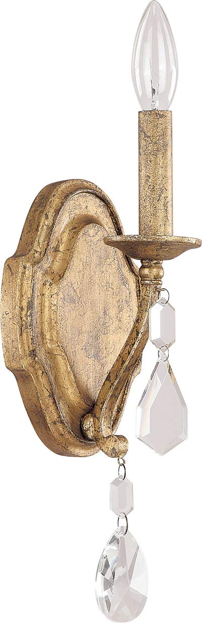 Capital Lighting 1616AG-CR Blakely 1 Light Sconce Antique Gold