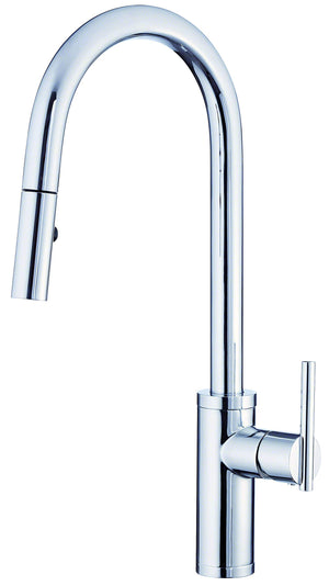 Gerber D454058 Chrome Parma Cafe Single Handle Pull-down Kitchen Faucet