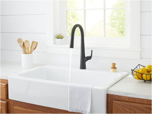 Gerber D454419BS Satin Black Vaughn Single Handle Pull-down Kitchen Faucet