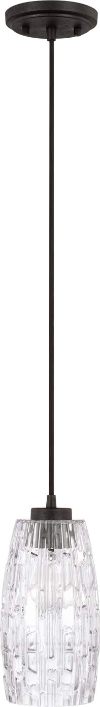 Capital Lighting 328611BI-450 Casper 1 Light Pendant Black Iron