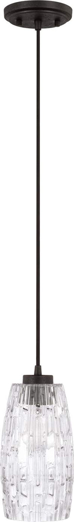 Capital Lighting 328611BI-450 Casper 1 Light Pendant Black Iron