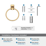 Amerock BH36012CZ Champagne Bronze Towel Ring 7-7/16 in (189 mm) Length Towel Holder Highland Ridge Hand Towel Holder for Bathroom Wall Small Kitchen Towel Holder Bath Accessories