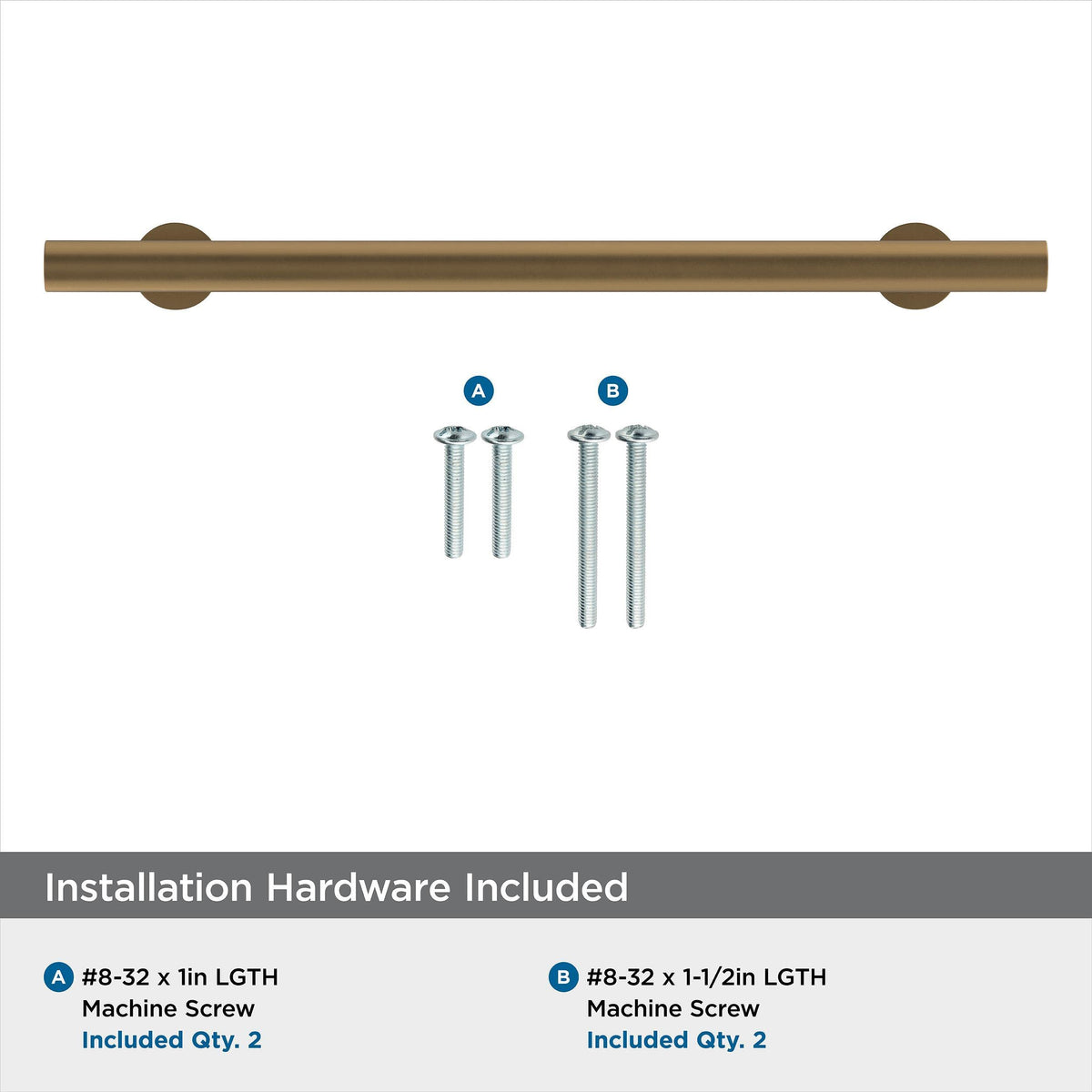 Amerock Cabinet Pull Champagne Bronze 6-5/16 inch (160 mm) Center-to-Center Radius 1 Pack Drawer Pull Cabinet Handle Cabinet Hardware