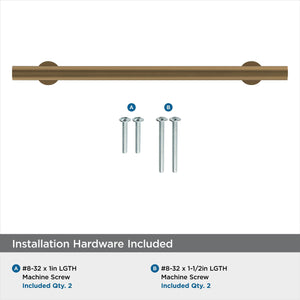 Amerock Cabinet Pull Champagne Bronze 6-5/16 inch (160 mm) Center-to-Center Radius 1 Pack Drawer Pull Cabinet Handle Cabinet Hardware