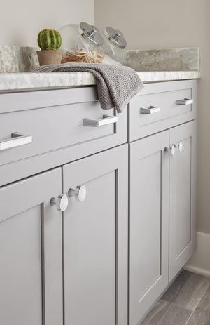 Amerock Cabinet Pull Polished Chrome 3 inch (76 mm) Center to Center Blackrock 1 Pack Drawer Pull Drawer Handle Cabinet Hardware