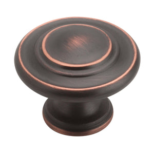 Amerock Cabinet Knob Oil Rubbed Bronze 1-5/16 inch (33 mm) Diameter Inspirations 10 Pack Drawer Knob Cabinet Hardware