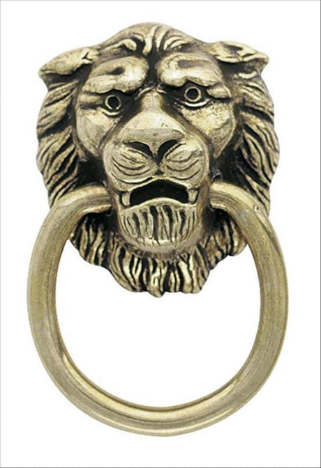Amerock Traditional Classics Lion Head Ring Pulls - Antiqued Brass