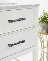 Amerock BP36649MBKBBR Carrione Cabinet Pull, 5-1/16 in (128 mm) Center-to-Center, Marble Black/Black Bronze