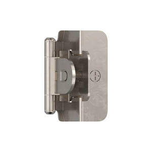 Amerock BPR8704G9 Cabinet Hinge 1/2 in (13 mm) Overlay Double Demountable Sterling Nickel Kitchen Cabinet Door Hinge 1 Pair/2 Pack Functional Hardware