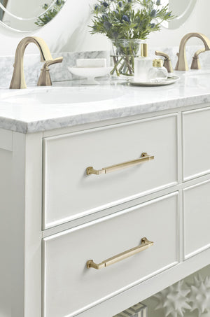 Amerock Cabinet Pull Golden Champagne 8-13/16 inch (224 mm) Center to Center Stature 1 Pack Drawer Pull Drawer Handle Cabinet Hardware