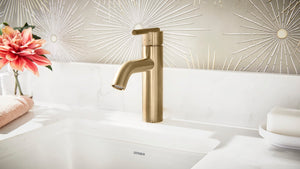 Gerber D225458BB Parma Single Handle Bathroom Faucet With Metal Touch Down Drain ...
