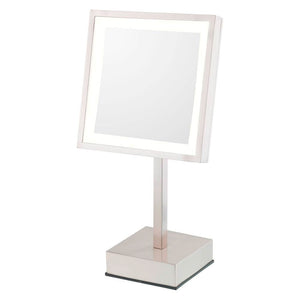 Aptations  713-35-43 Single-Sided LED Square Free Standing Mirror Rechargeable