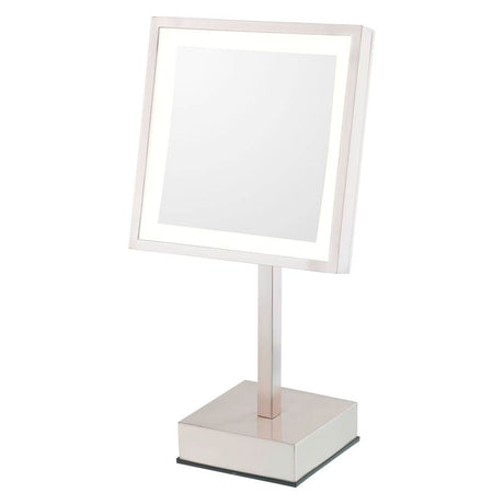 Aptations 713-55 Single-Sided Led Square Freestanding Mirror - Rechargeable