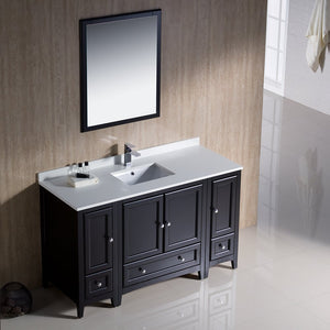 Fresca FVN20-123012ES Fresca Oxford 54" Espresso Traditional Bathroom Vanity