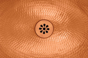 Premier Copper Products D-207PC 1.5-Inch Non-Overflow Grid Bathroom Sink Drain, Polished Coppe