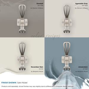 Amerock H37006G10 Vinland Double Prong Decorative Wall Hook Satin Nickel Hook for Coats, Hats, Backpacks, Bags Hooks for Bathroom, Bedroom, Closet, Entryway, Laundry Room, Office