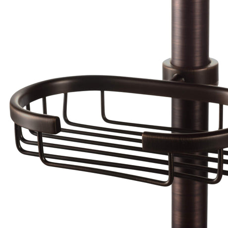 PULSE ShowerSpas 1010-ORB Adjustable Slide Bar for Hand Shower with Wire Basket Soap Dish, Oil Rubbed Bronze