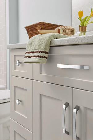 Amerock Cabinet Knob Polished Chrome 1-1/4 inch (32mm) Diameter Premise 1Pack Drawer Knob Cabinet Hardware
