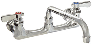 John Boos PBF-8-SLF Low-Lead Heavy Duty Splashmount Faucet, for ProBowl Sinks, Low-Lead, 8