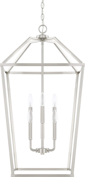 Capital Lighting 522761BN Birch 6 Light Foyer Brushed Nickel