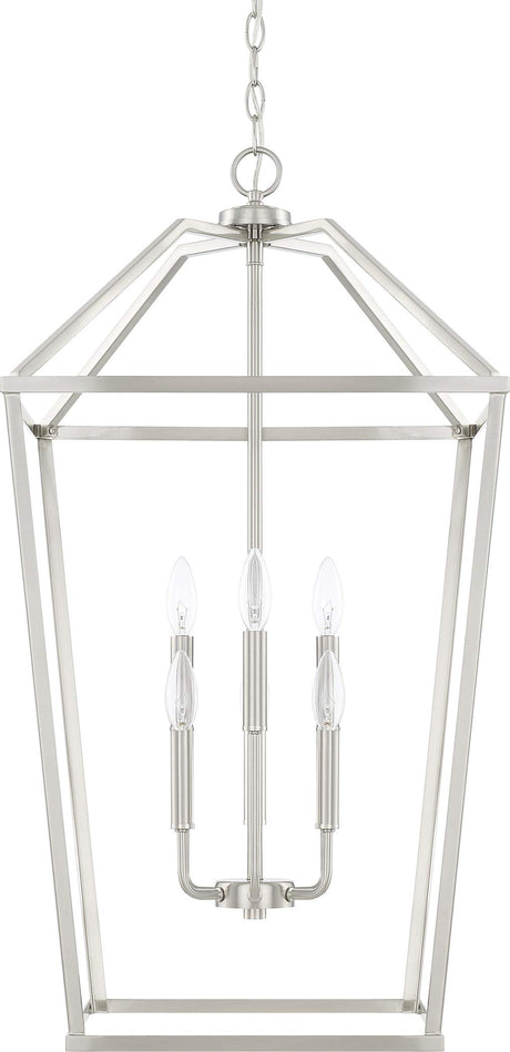 Capital Lighting 522761BN Birch 6 Light Foyer Brushed Nickel