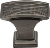 Jeffrey Alexander 535L-SN 1-1/2" Overall Length Satin Nickel Rectangle Geometric Pattern Aberdeen Cabinet Knob