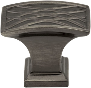 Jeffrey Alexander 535L-BNB 1-1/2" Overall Length Brushed Black Nickel Rectangle Geometric Pattern Aberdeen Cabinet Knob