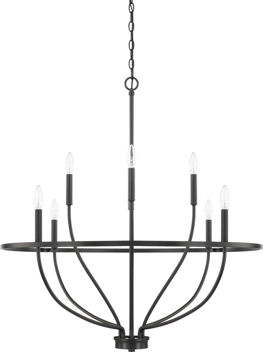 Capital Lighting 428581MB Greyson 8 Light Chandelier Matte Black