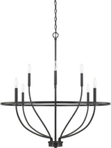 Capital Lighting 428581MB Greyson 8 Light Chandelier Matte Black